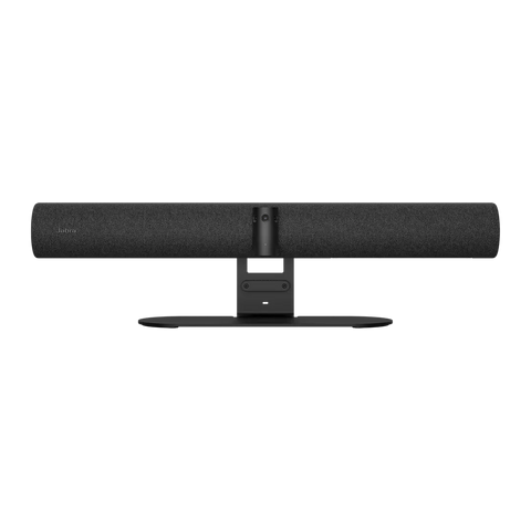 JABRA PANACAST 50 VIDEO BAR SYSTEM MS US front view with panoramic cameras and speakers for video conferencing.