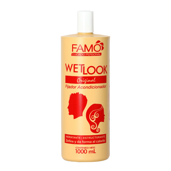 FIJADOR ACONDICIONADOR WET LOOK ORIGINAL FAMO 1000 ML HIDRATANTE Y ESTRUCTURANTE