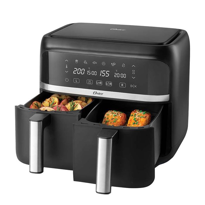 Freidora De Aire Dual Oster - 7.6 Litros - Canastas 3.8L C/U - 4 Modos, Temporizador 12H - Antiadherente Diamondforce - Panel Digital, 6 Funciones Productos De Cocina > Freidora De Aire Costa Rica