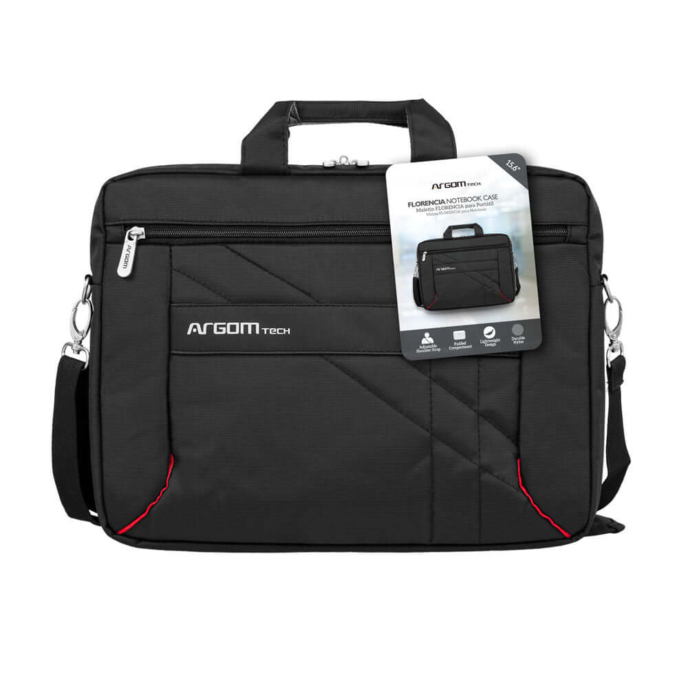 Funda para portátil 15.6 acolchada de Argom Tech, ligera y con compartimentos organizadores.