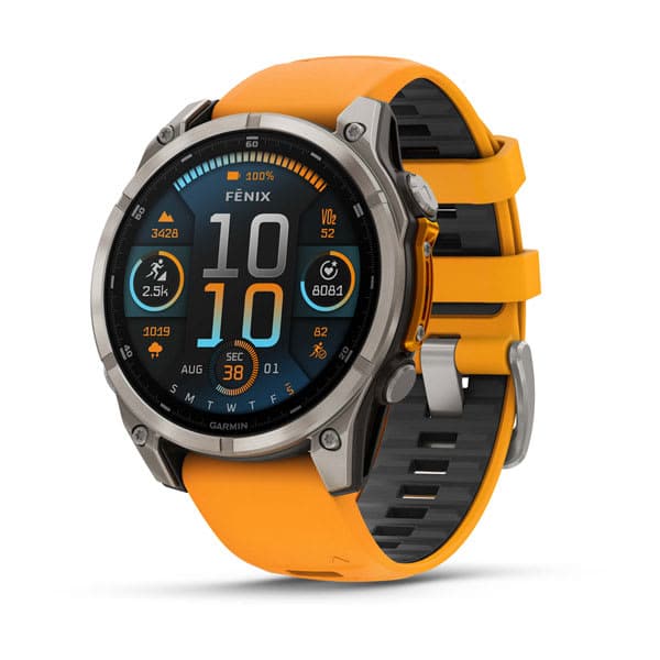 Reloj Garmin Fenix 8 47Mm Sapphire Titanio Gris / Naranja Smartwatch Costa Rica