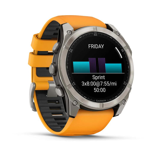 Reloj Garmin Fenix 8 51Mm Sapphire Titanio Gris / Naranja