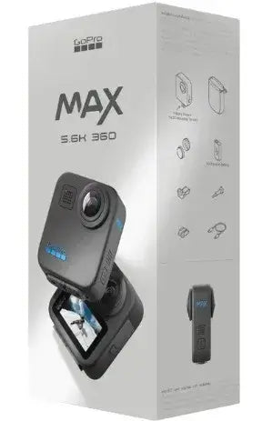 GOPRO CAMARA MAX 360° NEW, gopro cámara 360 estabilizada con detalles del producto y características.