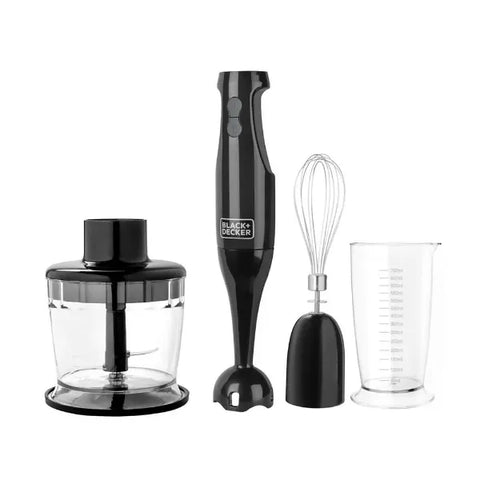 Batidora de Inmersión Black+Decker HB2800B 200W 3 en 1 2 Velocidades Negra
