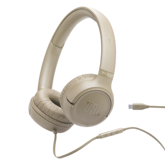 Audífonos JBL Tune 530C USB-C Beige con Micrófono y Sonido Hi-Res