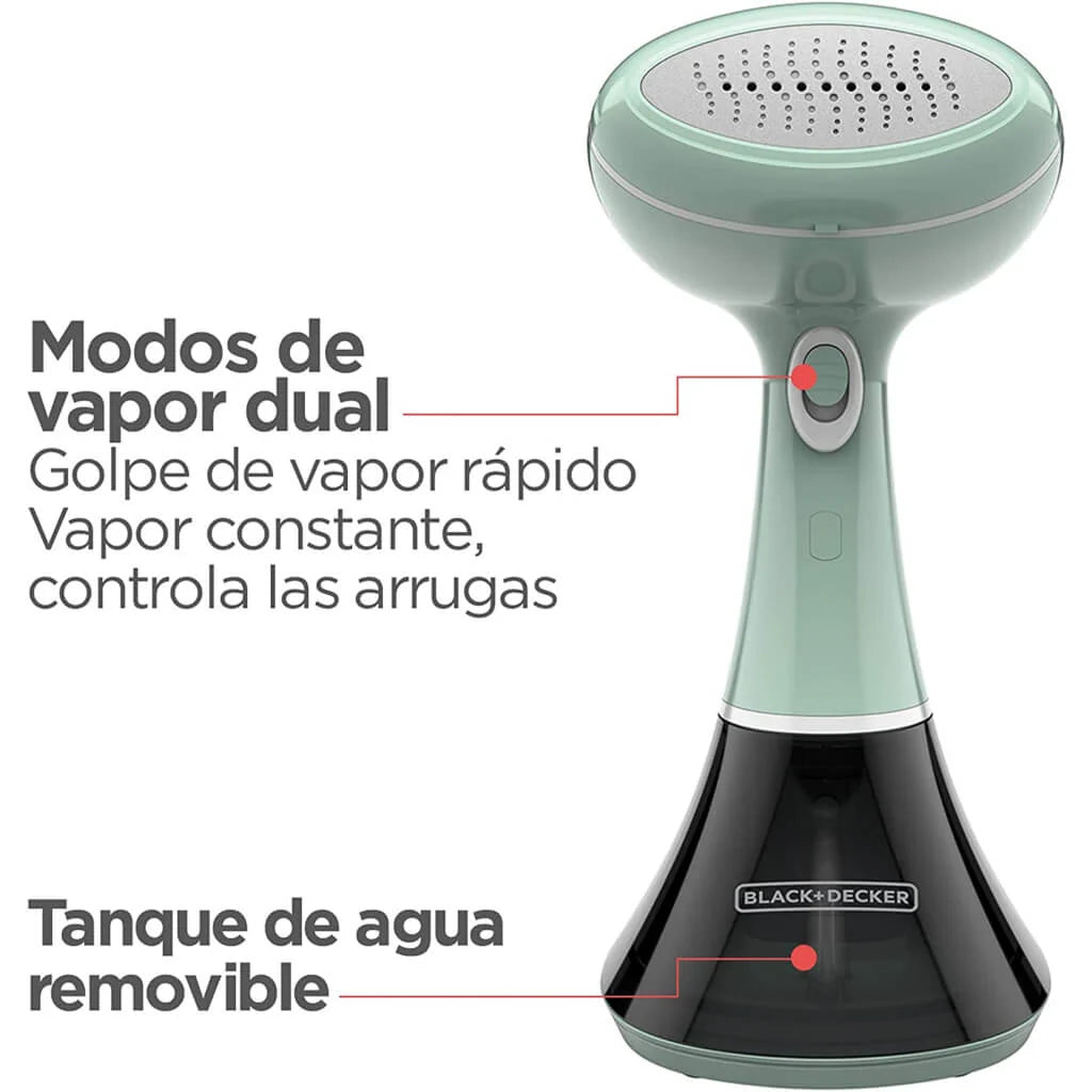 Plancha Vertical de Vapor Black+Decker HGS250-LA 1400W 200ml con Accesorios