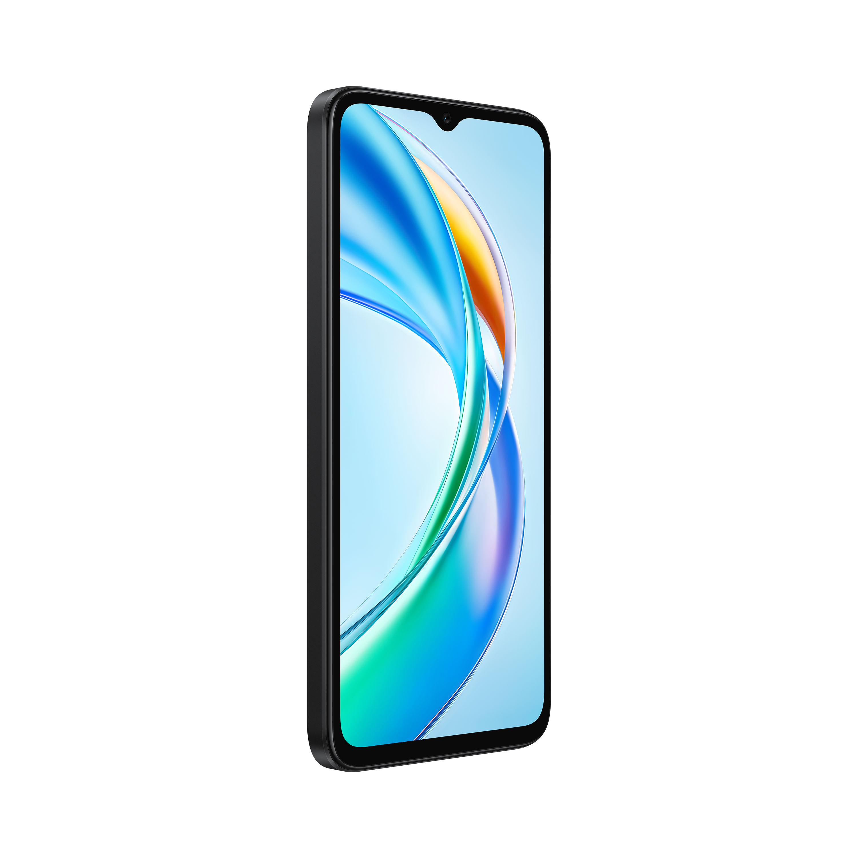 CELULAR HONOR  X5B  /  128GB  4GB - smartphone negro vista frontal con pantalla TFT 6.56" 90Hz y notch en gota
