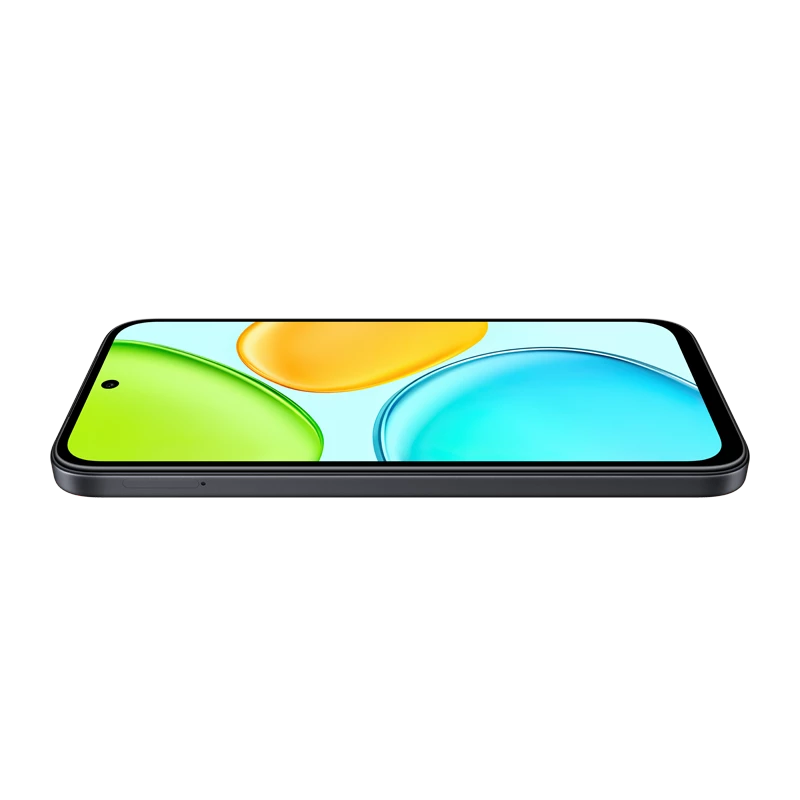 Teléfono celular Honor X6e 4GB 256GB negro con pantalla TFT LCD de 6,61 pulgadas y diseño moderno.