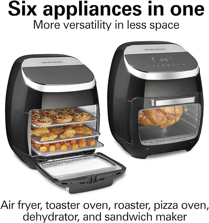 Horno Freidor De Aire 7 Accesorios 11 Ltr 1700W Hamilton Beach 35070 Freidora De Aire Costa Rica
