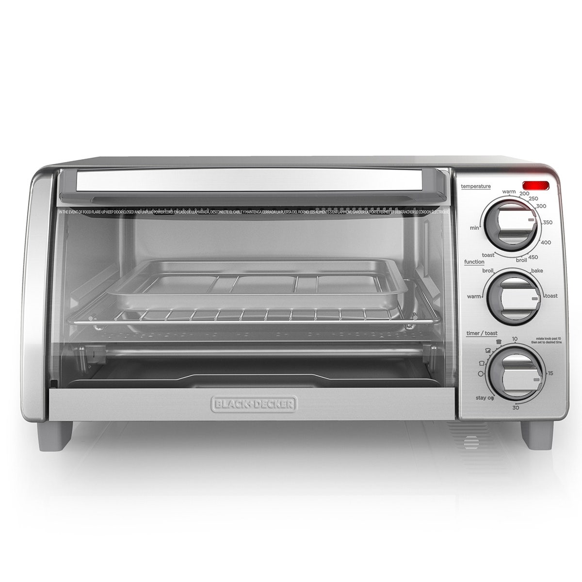 Horno Tostador 11 Litros Acero Inox 1150 W Convección Black & Decker To1745Ssg-La horno tostador acero inoxidable 11L convección 1150W