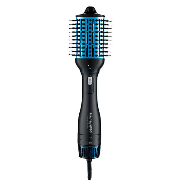 Cepillo secador iónico 2 en 1 de Babyliss con tecnología dual iónica para un peinado eficiente y rápido.