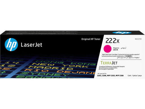 Tóner HP 222X Magenta W2223X Original LaserJet Alto Rendimiento