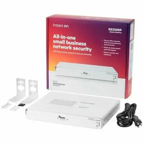 Imagen del switch PoE+ 2.5G HPE S0G34A, dispositivo de seguridad de red para pequeñas empresas.
