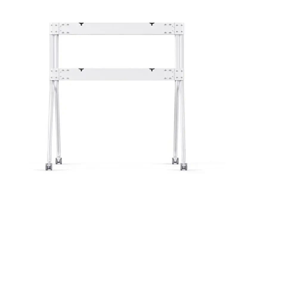 Soporte de piso Huawei IdeaHub B2 en color blanco, ideal para entornos de oficina y presentaciones educativas.