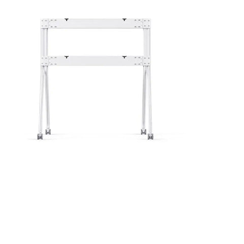 Soporte de piso Huawei IdeaHub B2 en color blanco, ideal para entornos de oficina y presentaciones educativas.