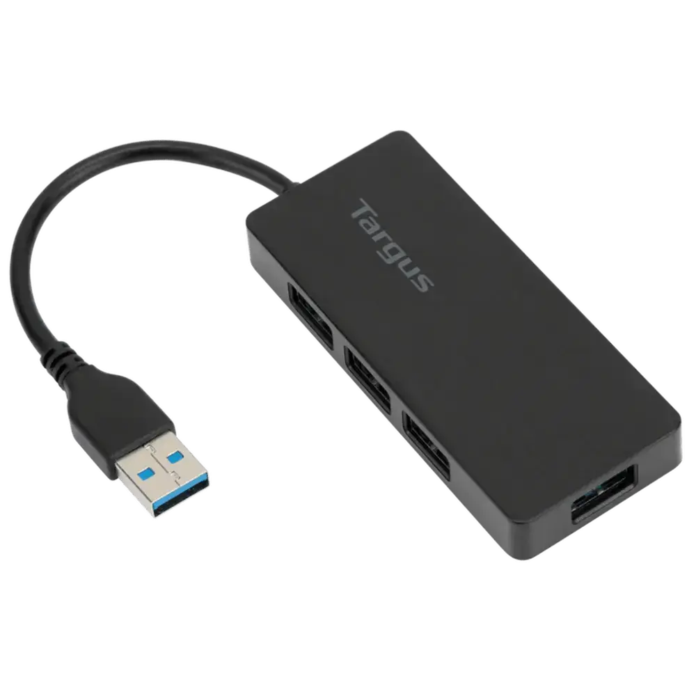 Hub USB 3.0 4 puertos Targus, solución compacta y ligera para aumentar tu productividad.