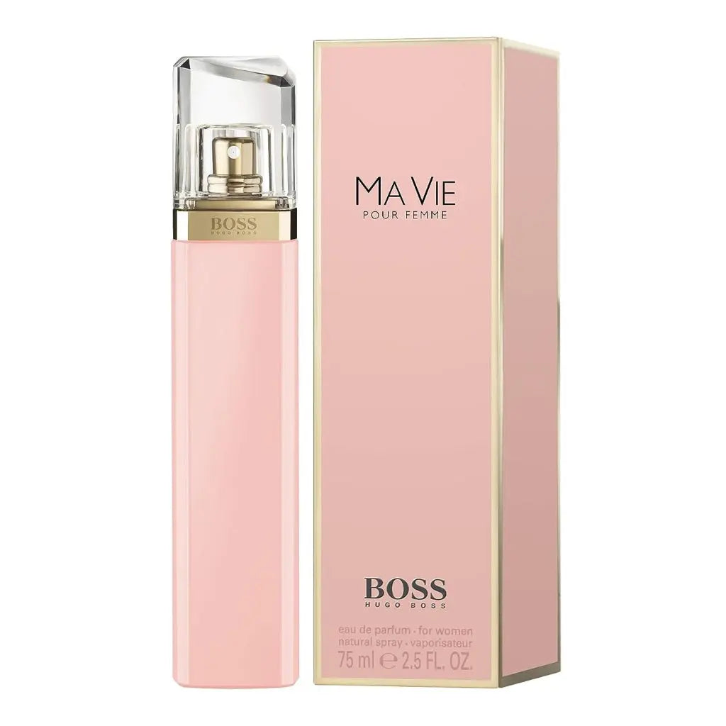 HUGO BOSS MA VIE POUR FEMME EDP 75ML perfume bottle and packaging