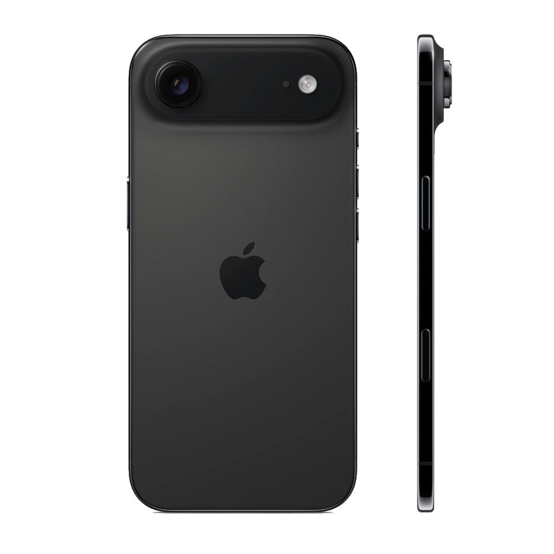 CELULAR IPHONE 17 AIR NEGRO (256GB) vista posterior y lateral, destacando su diseño delgado y elegante.
