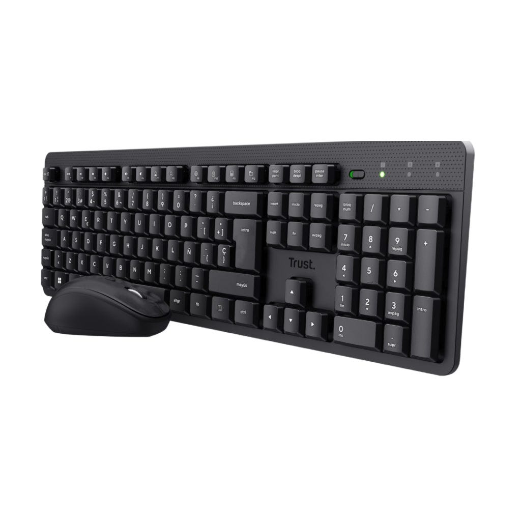 Trust combo teclado y mouse inalambrico silencioso TKM-360 en español - 25356 CAJA MARRÓN Accesorios Costa Rica