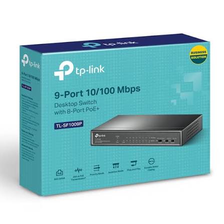 TP-link switch omada de escritorio de 9 puertos a 10 / 100Mbps con 8 puertos PoE+ - TL-SF1009P