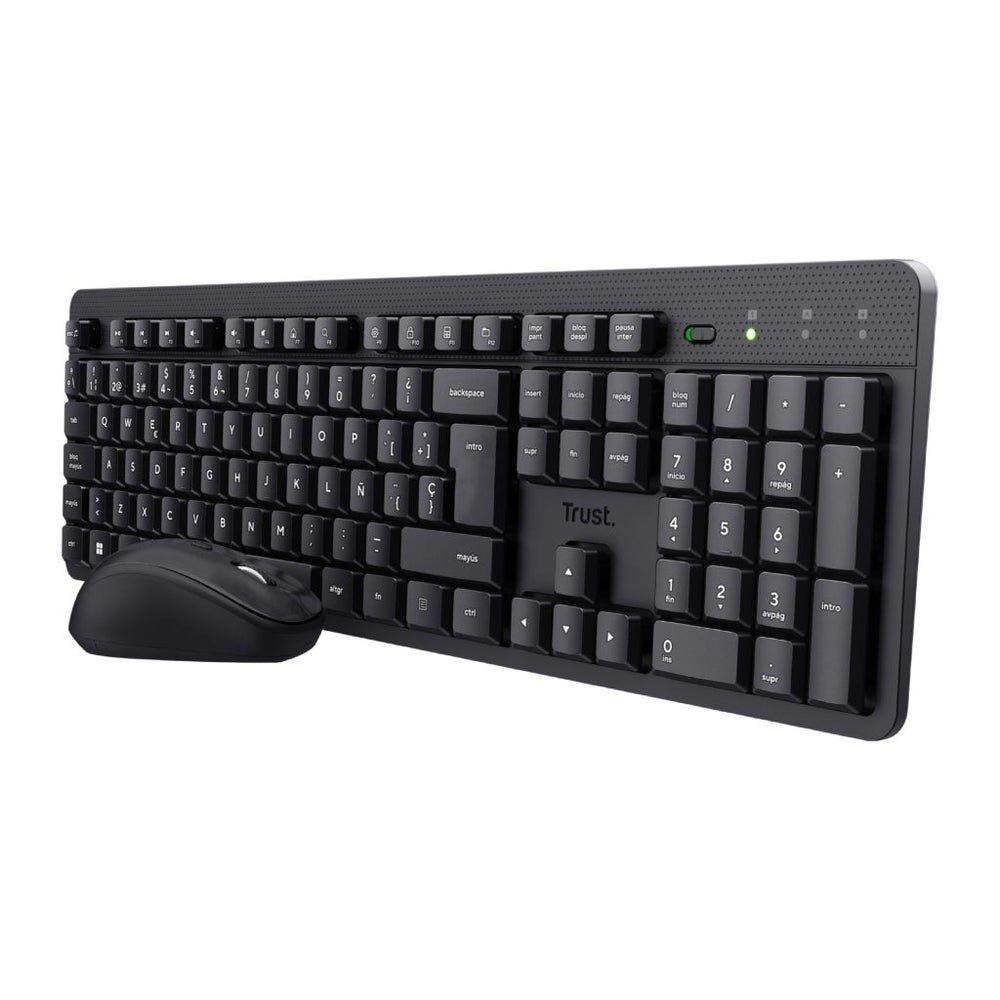 Trust combo teclado y mouse inalambrico silencioso Ody II en ingles - 25018 Accesorios Costa Rica