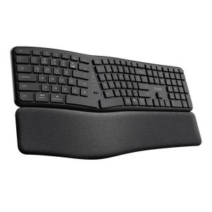 Trust keyra teclado inalambrico multidispositivo ergonomico US - 25459