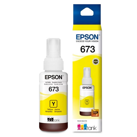 Epson botella tinta amarillo T673420-AL para L800  1800 fotos de 10X15 Cms