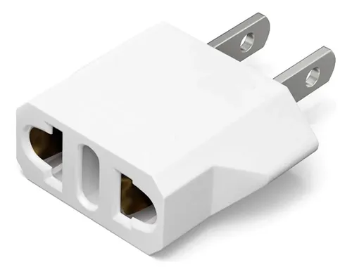 ADAPTADOR DE CORRIENTE (AC) MULTIPLE EUROPEO 110-250V en color blanco, diseño compacto para uso eficiente en viajes.