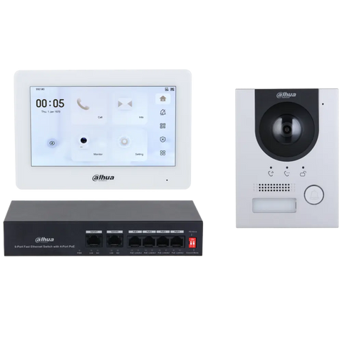 Dahua kit de videoportero IP y wi-fi - DHI-KTP04(S)/DHI-VTO2201F-P-S2/DHI-VTH5421HW- 1.0.01.15.12451-0001