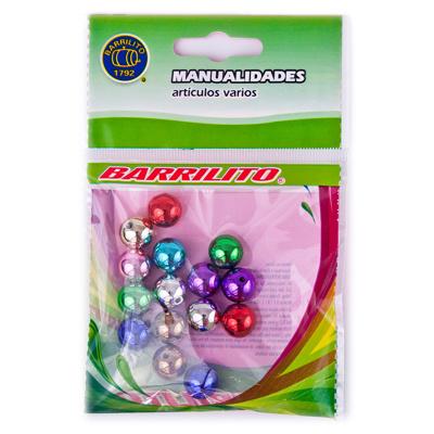 Barrilito cuentas de plastico cp018 12 mm 15 piezas en bolsa para manualidades y accesorios decorativos