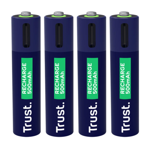 Trust pilas AAA recargables en USB-C 4 pack - 25671