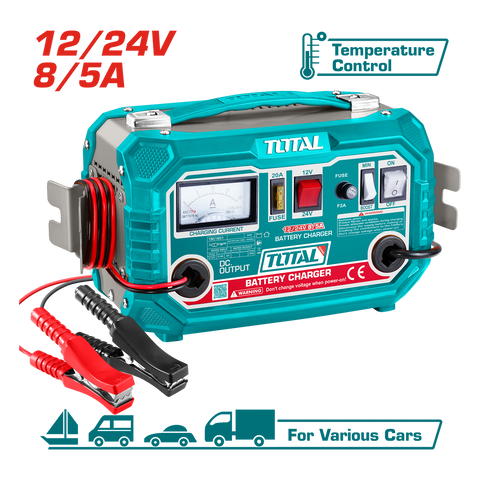 CARGADOR PARA BATERÍAS TOTAL 110V-60HZ