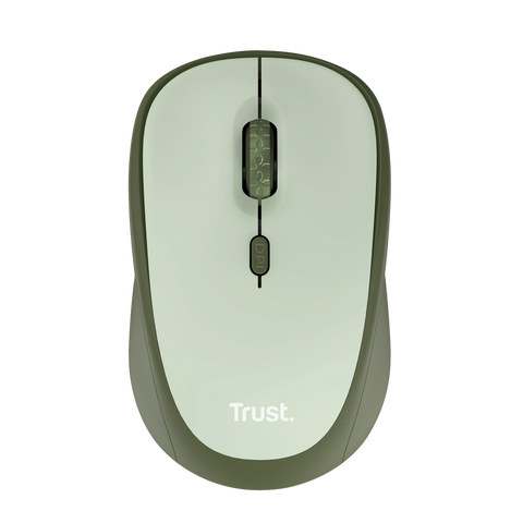 Trust mouse inalambrico eco  color verde claro silencioso - 25042