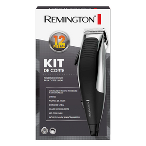 Remington kit cortadora de cabello 12 piezas cromada HC1080A-110F