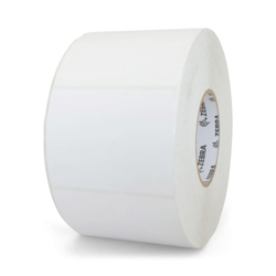 Rollo de etiqueta zebra z-essentials 500d 4 pulg x 6 pulg nucleo 3 pulg adhesivo acrilico permanente directo termico sin recubrimiento 4 rollos por caja 10041910