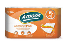 Amoos papel higienico compac pluss 400 hojas dobles paq 6 rollos bulto 7 paq - H624828