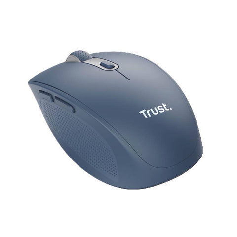 Trust mouse inalambrico recargable color azul silencioso - 24934