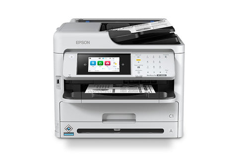 Impresora multifuncional Epson WF-M5899, modelo 4-en-1 con alta velocidad de impresión y eficiencia energética.