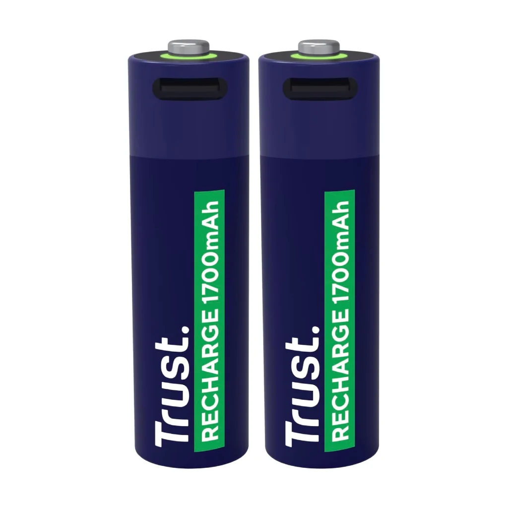 Trust pilas AA recargables en USB-C azul - 25584