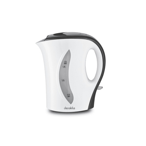 TETERA PLASTICA BLANCA/NEGRO 1.7L 1100W KUKT027W Decakila