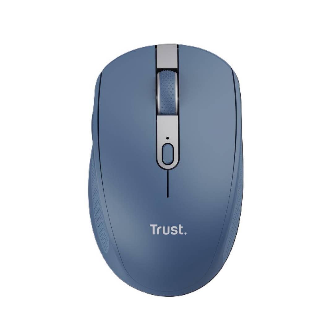 Trust mouse inalambrico recargable color azul silencioso - 24934
