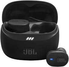 AUDÍFONOS JBL TUNE BUDS 2 NEGRO en su estuche de carga con cancelación de ruido adaptativa y sonido JBL Pure Bass.