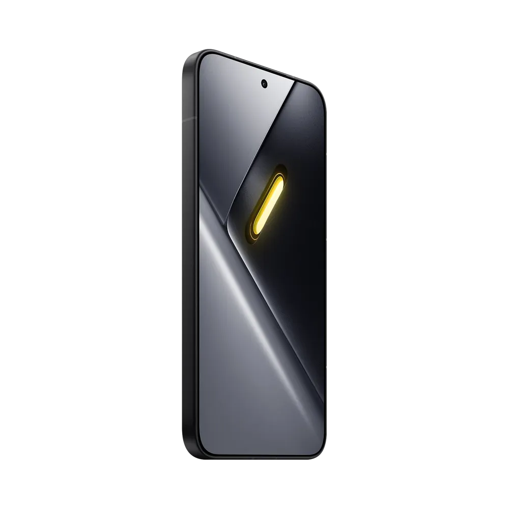 Vista lateral del CELULAR XIAOMI POCO X8 PRO MAX NEGRO (12GB_512GB) con diseño elegante y pantalla AMOLED.