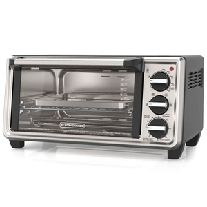 Black + Decker Horno tostador de 4 rebanadas convección natural, TO4130-0SDLA