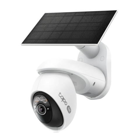 TP Link camara de seguridad  Wi-Fi con panel solar y bateria, 4K 8MP, vision nocturna a color - Tapo C660 KIT