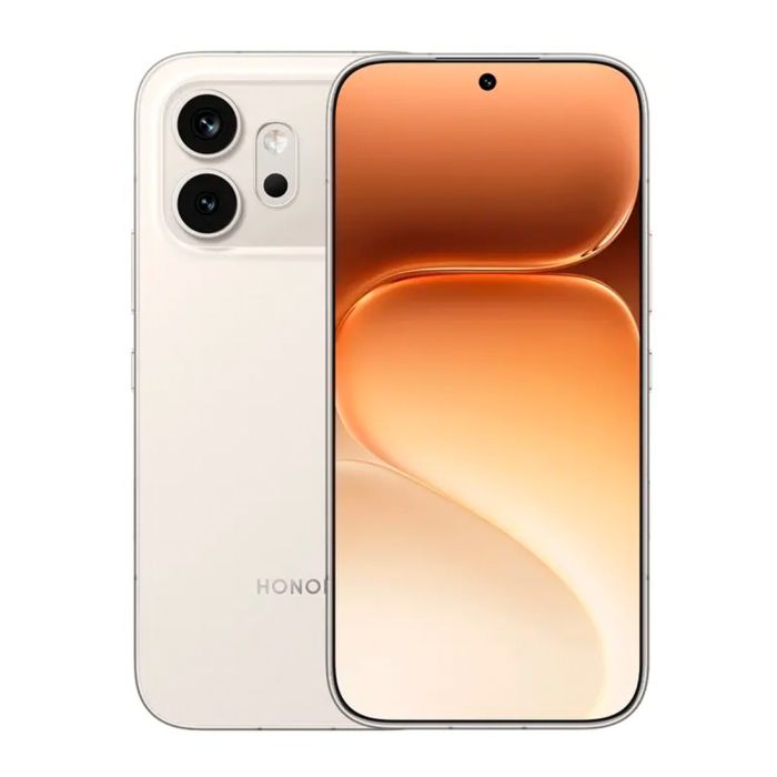 Celular Honor 600 8GB+256GB Golden con pantalla AMOLED de 6.57 pulgadas y cámara de 200 MP.