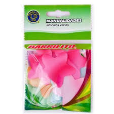 Barrilito estrellas de satinada 074 45 mm. 20 piezas in packaging