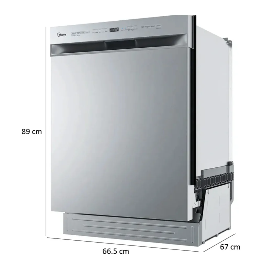 Midea Lavavajillas Empotrable Color Plateado MDWPS1401KSS