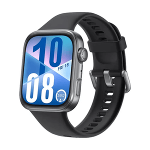 Huawei reloj inteligente Fit 4 negro con pantalla digital y correa negra.