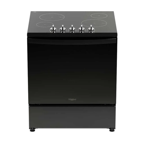 WHIRLPOOL COCINA VITROCERA 30" WFRE1260B con superficie de vitrocerámica negra y tecnología Xpert Cooking